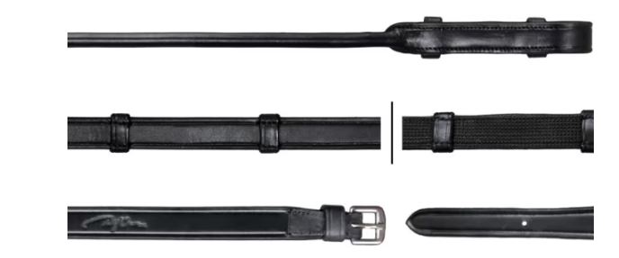 Dyon 16mm Hunter Reins With 7 Leather Loops (Without Stopper) Rond Leather Collection