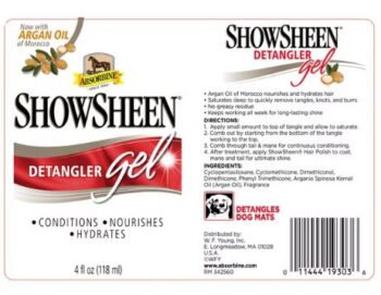 Absorbine ShowSheen Detangler gel